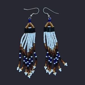Bundle of Indigenous style beaded/printed earrings